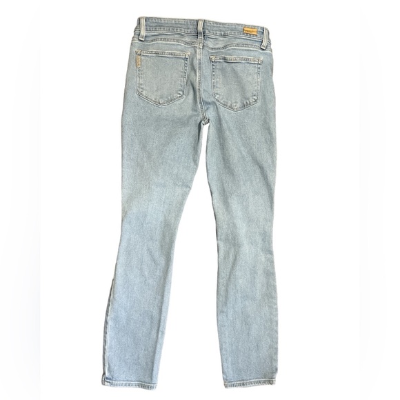 Paige Skyline Ankle Peg Light Blue distressed jeans Size 28 photo measurements - Picture 2 of 11